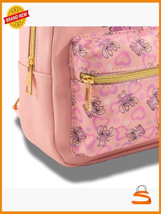 Disney Lilo & Stitch Angel Mini Backpack PU Leather 10\